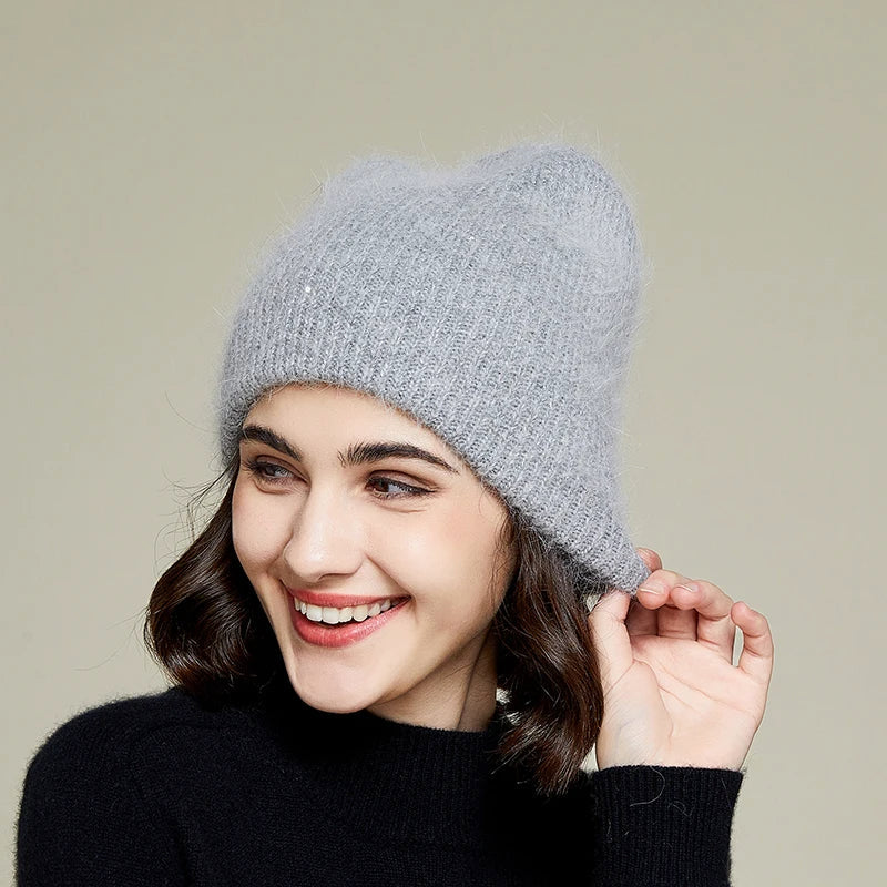 Bonnet Femme en Cachemire - Doux