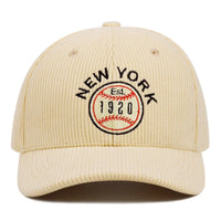 Casquette Baseball Côtelée Brodée – New York 1920