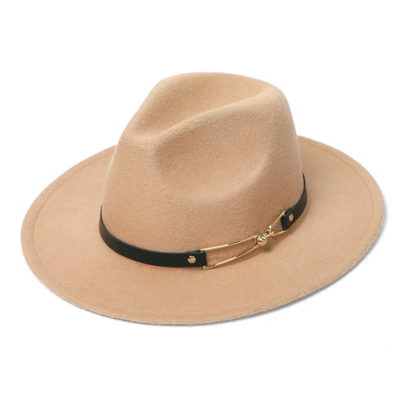 Chapeau Fedora Classy Chic Anneau Doré