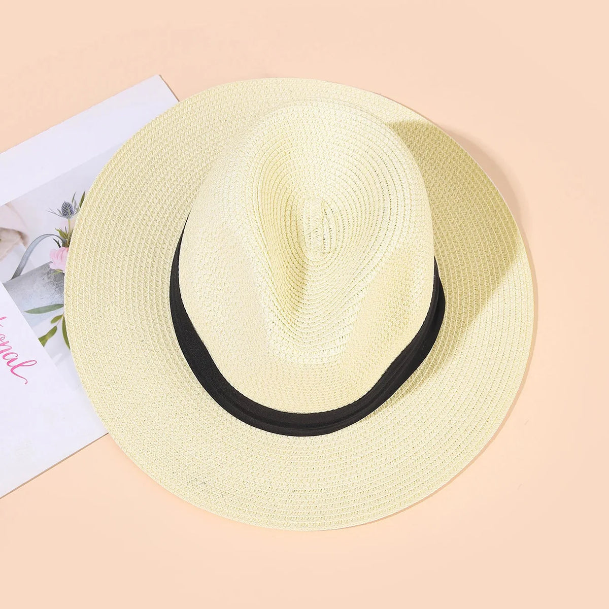 Chapeau Panama Paille Tressée – Ruban Noir