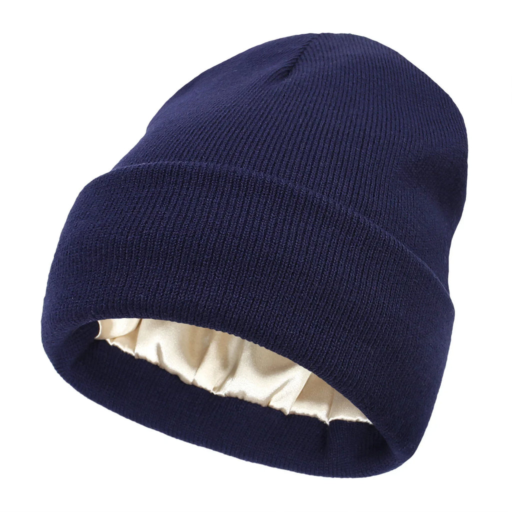 Bonnet Tricoté Doublure Satin - Satinaza