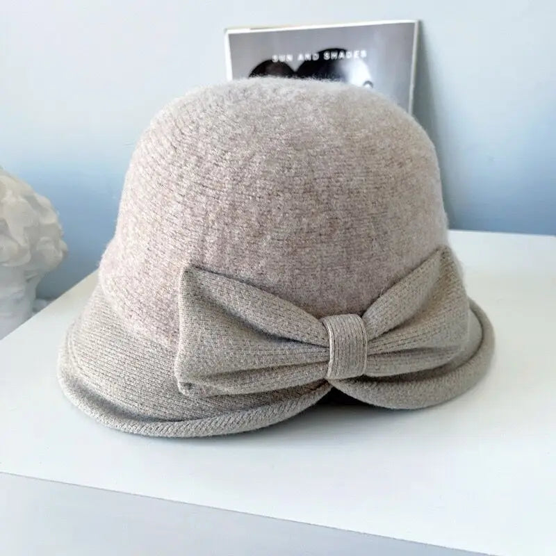 Chapeau Melon Cloche Femme Épais Hiver