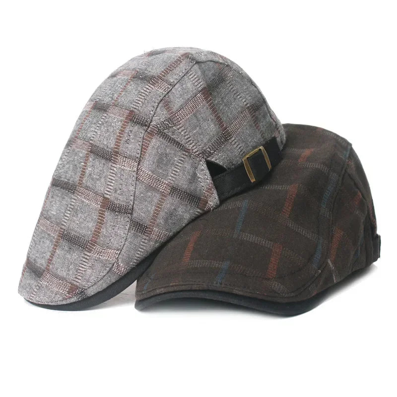 Béret Homme – Design À Carreaux Classique