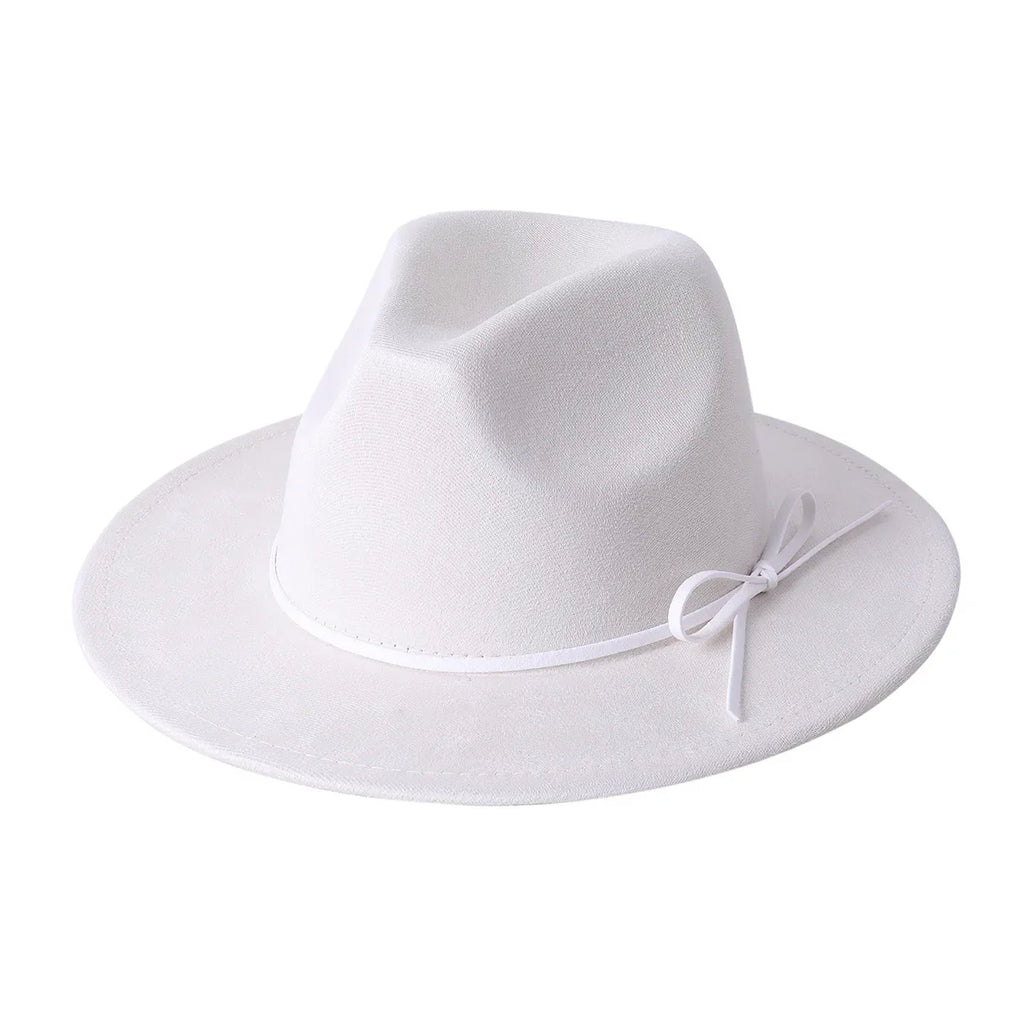 Chapeau Fedora Suédine – Ruban Peint Main