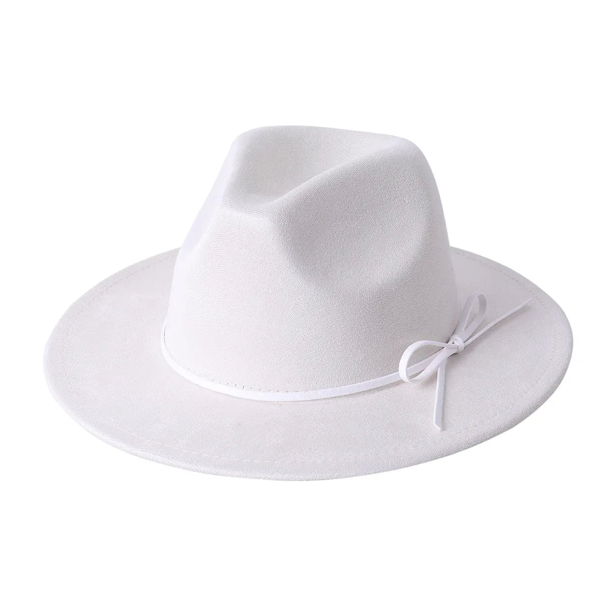 Chapeau Fedora Suédine – Ruban Peint Main