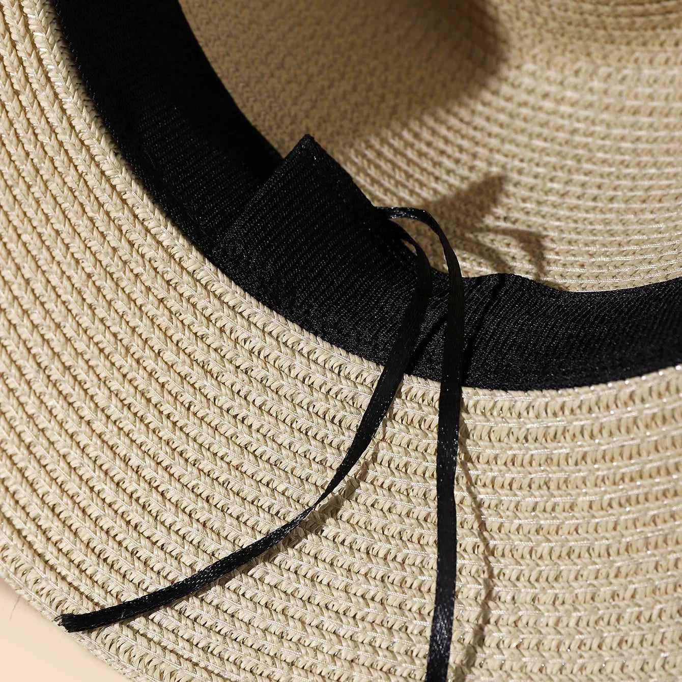 Chapeau Panama Paille Tressée – Ruban Noir