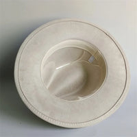 Chapeau Fedora Suédine – Ruban Peint Main