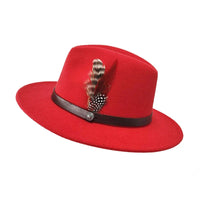 Chapeau Fedora Coton – Plume Décorative