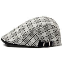 Béret Homme Réglable en Coton avec Motif Carreaux - Pixel