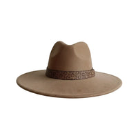 Chapeau Fedora Effet Suédine – Bandeau Motif Graphique