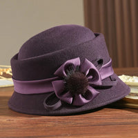 Chapeau Melon Cloche Femme Épais Noeud
