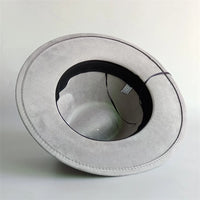 Chapeau Fedora Suédine – Ruban Peint Main
