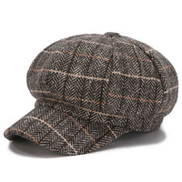 Béret Casquette Gavroche Femme à Carreaux - Gridin