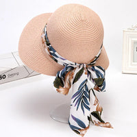 Chapeau de Paille à Larges Bords – Ruban Fleuri Tropical