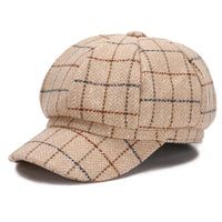 Béret Casquette Gavroche Femme à Carreaux - Gridin