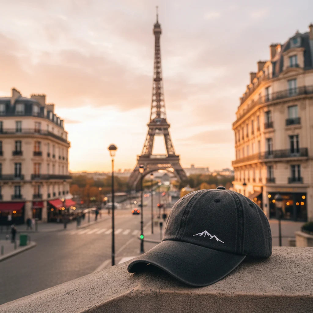 Casquette Baseball Effet Délavé – Broderie Montagne