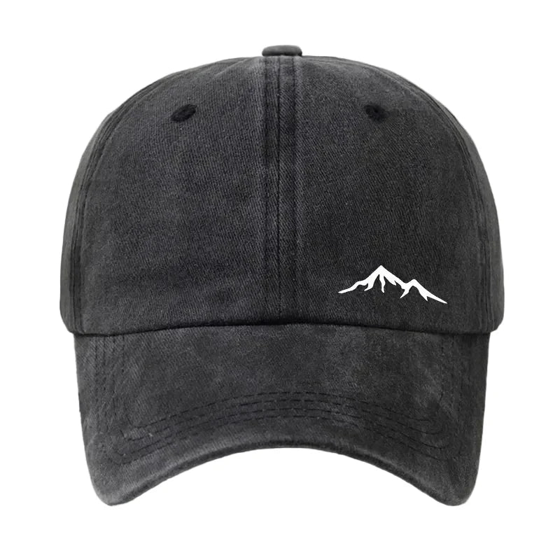 Casquette Baseball Effet Délavé – Broderie Montagne
