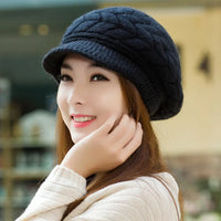 Béret Femme Épais Polaire Hiver