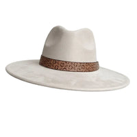 Chapeau Fedora Effet Suédine – Bandeau Motif Graphique
