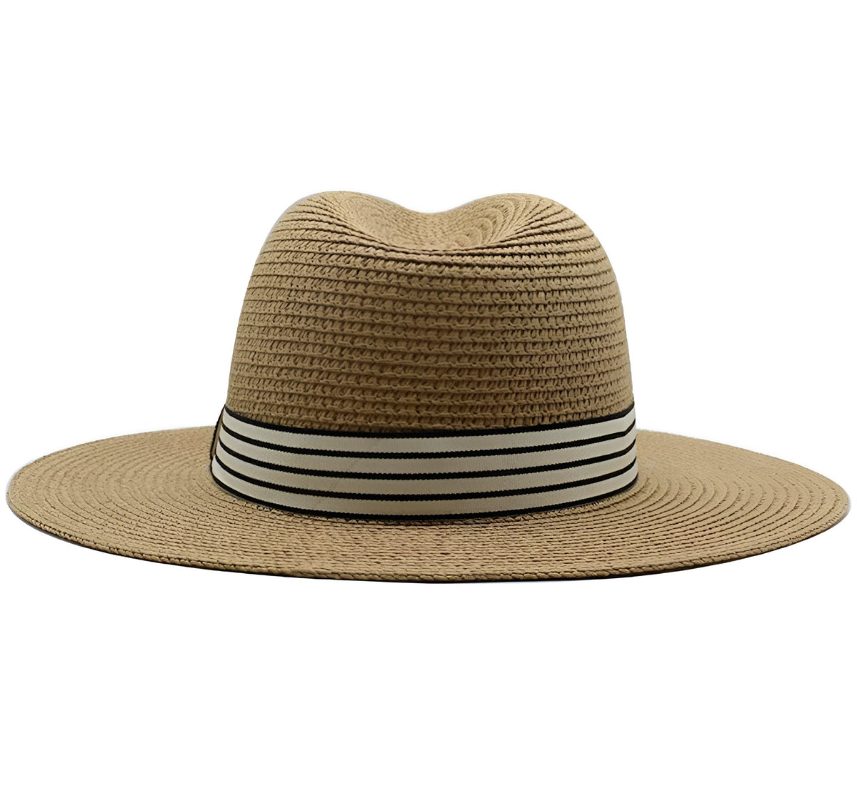 Authentic Aficionado Straw Panama Hat in camel – back view