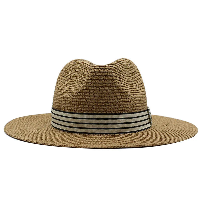 Authentic Aficionado Straw Panama Hat in camel – front view