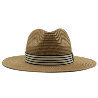 Authentic Aficionado Straw Panama Hat in camel – front view