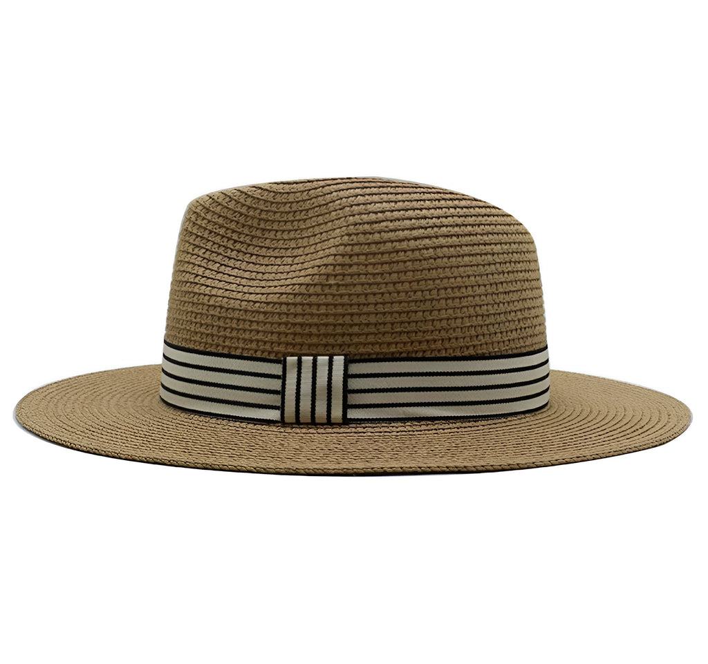 Authentic Aficionado Straw Panama Hat in camel – left side view