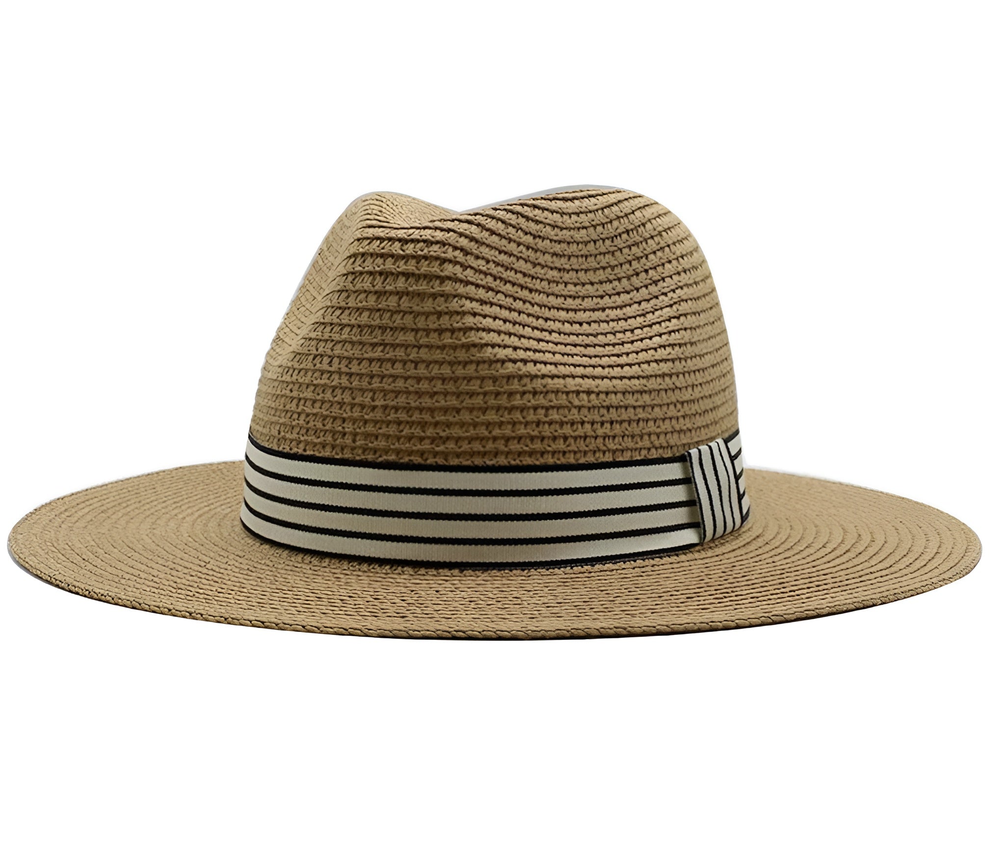 Authentic Aficionado Straw Panama Hat in camel – side view
