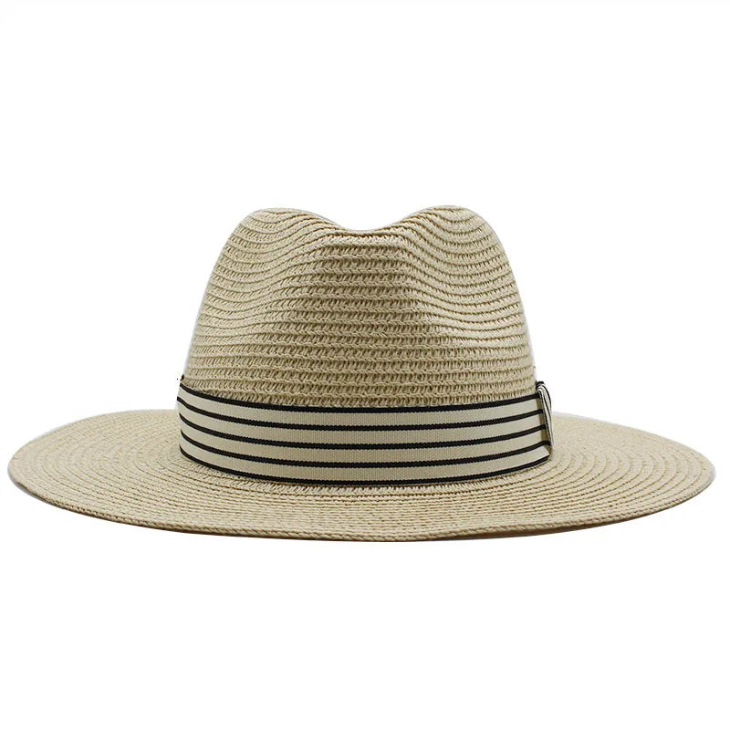 Authentic Aficionado Straw Panama Hat in natural beige – wide brim sun hat